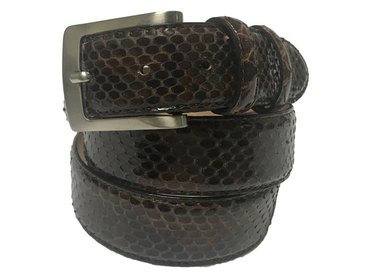 Python Skin Belt Brown