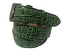 Alligator Skin Handpainted Belt Green/Black
