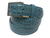 Alligator Skin Glossy Belt Turquoise