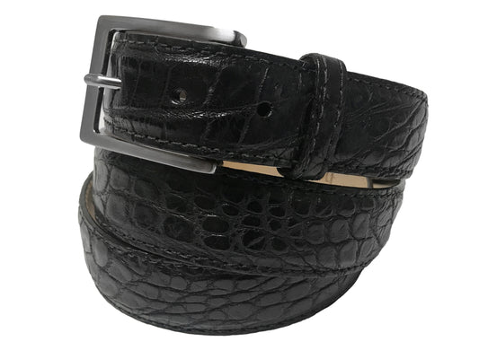 Alligator Skin Matte Belt Black